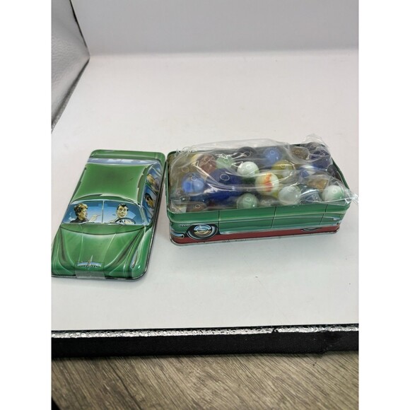 Vintage Ian Logan Tin Car Filled With Sealed Marbles The Great American MarbleCo - Picture 6 of 12